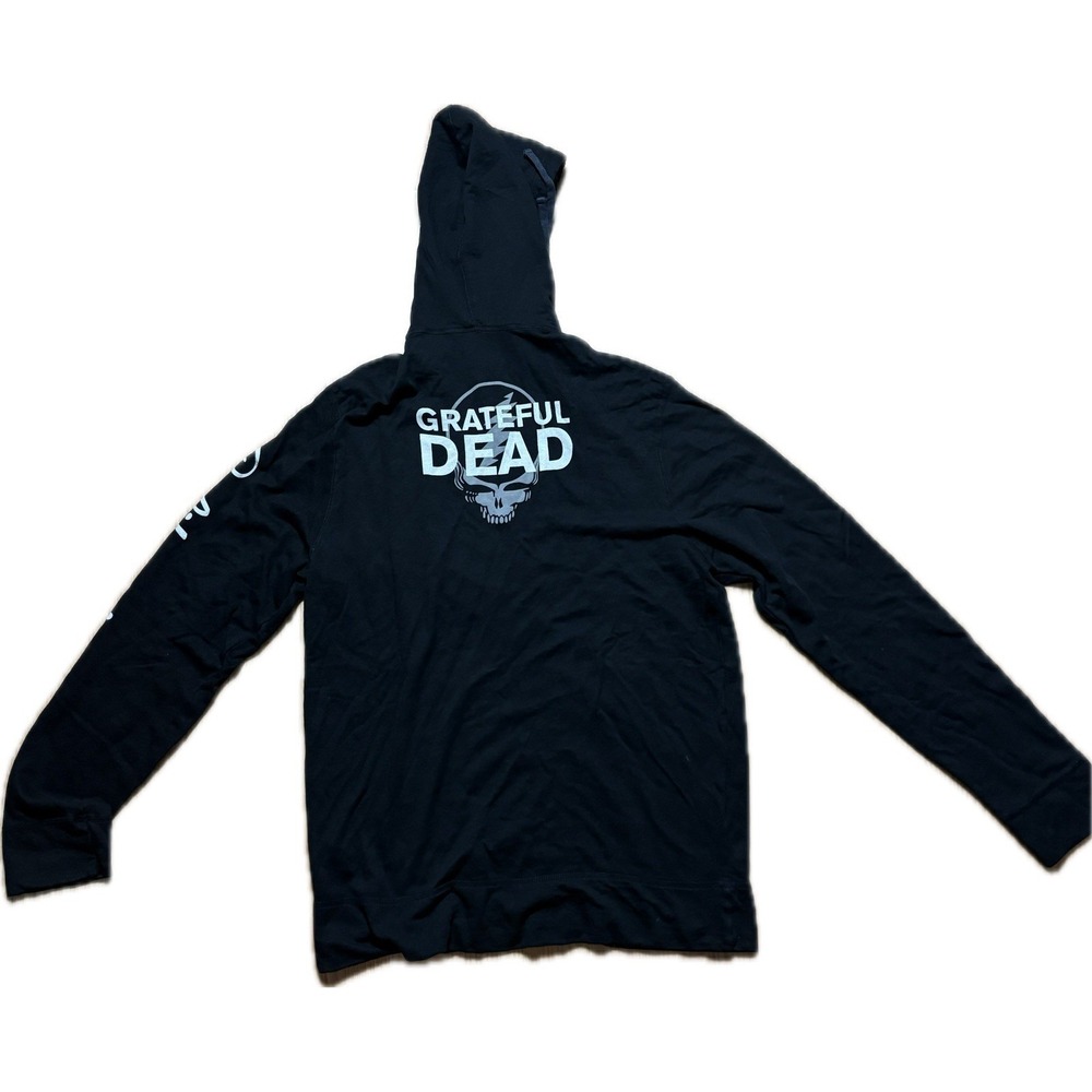 James Perse Grateful Dead Women's Full Zip Hoodie Size 3 (L) Black Cotton Punk
